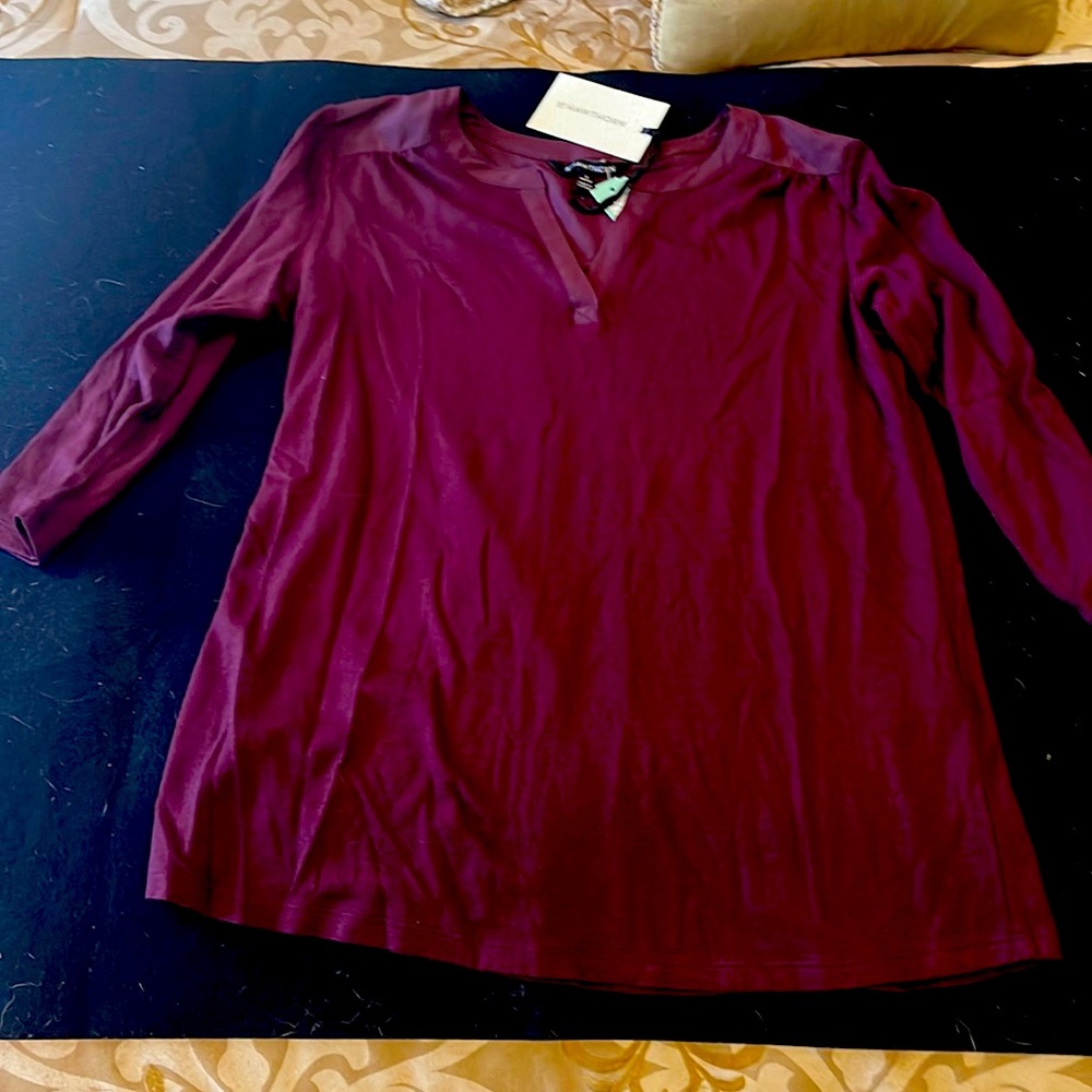 Long sleeve burgundy shirt